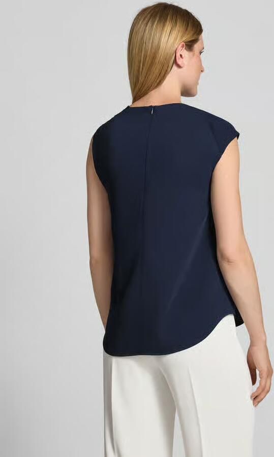 Boss regular fit blouse met korte mouwen van viscosemix model 'BANNEA' - Foto 2
