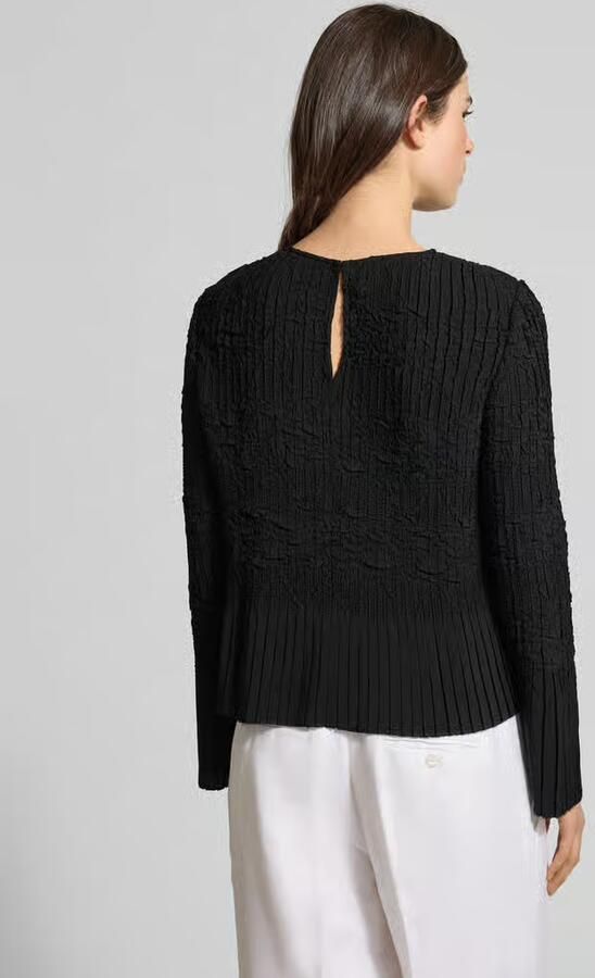 Boss Regular fit blouse met lange mouwen in kreukellook model 'BOPPAR'