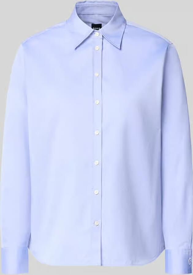 Boss Regular fit blouse met lange mouwen van puur katoen model 'Baisana' - Foto 2