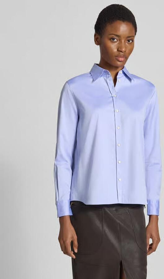 Boss Regular fit blouse met lange mouwen van puur katoen model 'Baisana' - Foto 4