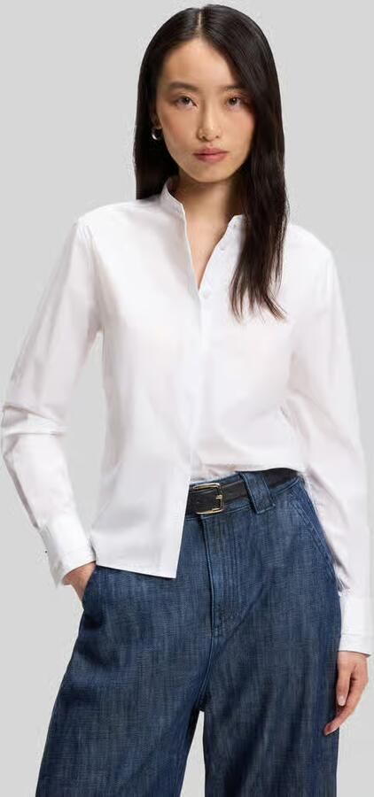 Boss Regular fit blouse met lange mouwen van puur katoen model 'Bertyna_Monday' - Foto 3