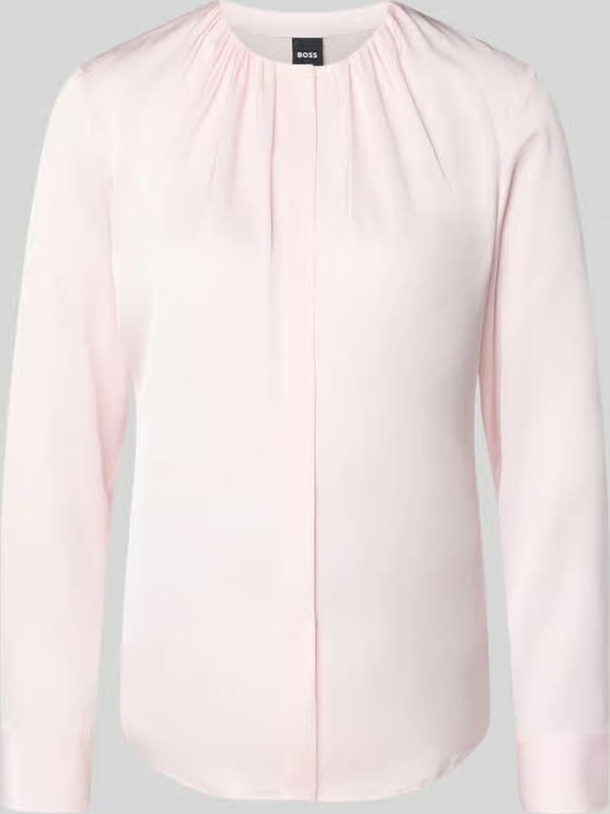 Boss Regular fit blouse met lange mouwen van zijdemix model 'BANORAH' - Foto 2