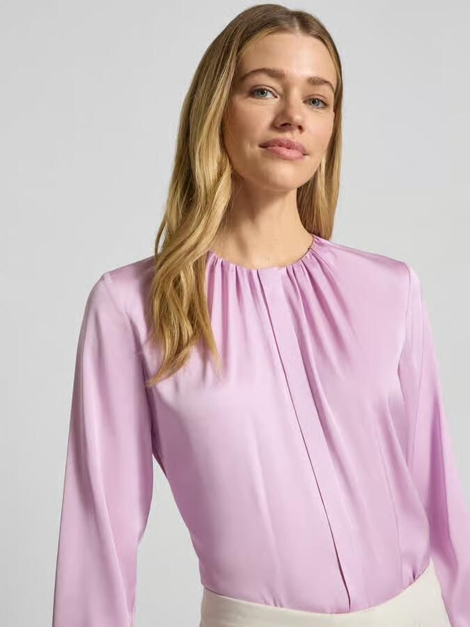 Boss Regular fit blouse met lange mouwen van zijdemix model 'BANORAH'