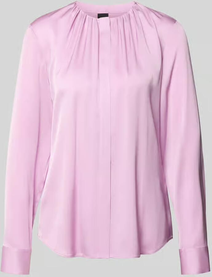 Boss Regular fit blouse met lange mouwen van zijdemix model 'BANORAH' - Foto 2