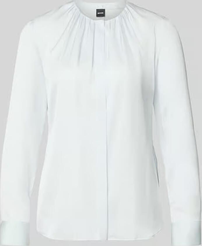 Boss Regular fit blouse met lange mouwen van zijdemix model 'BANORAH' - Foto 2