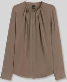 Boss Regular fit blouse met lange mouwen van zijdemix model 'Banorah'