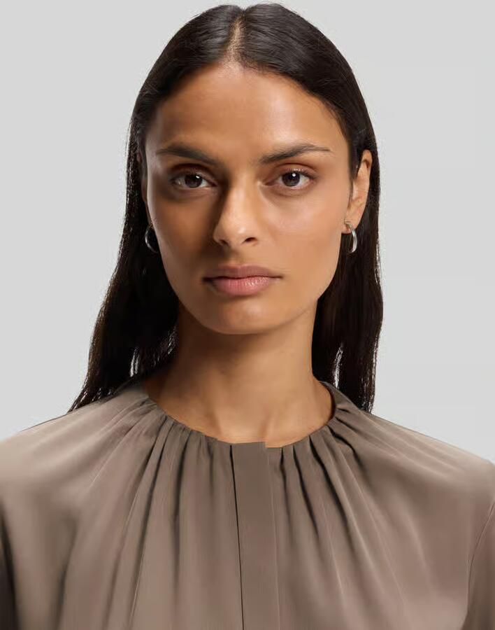 Boss Regular fit blouse met lange mouwen van zijdemix model 'Banorah'