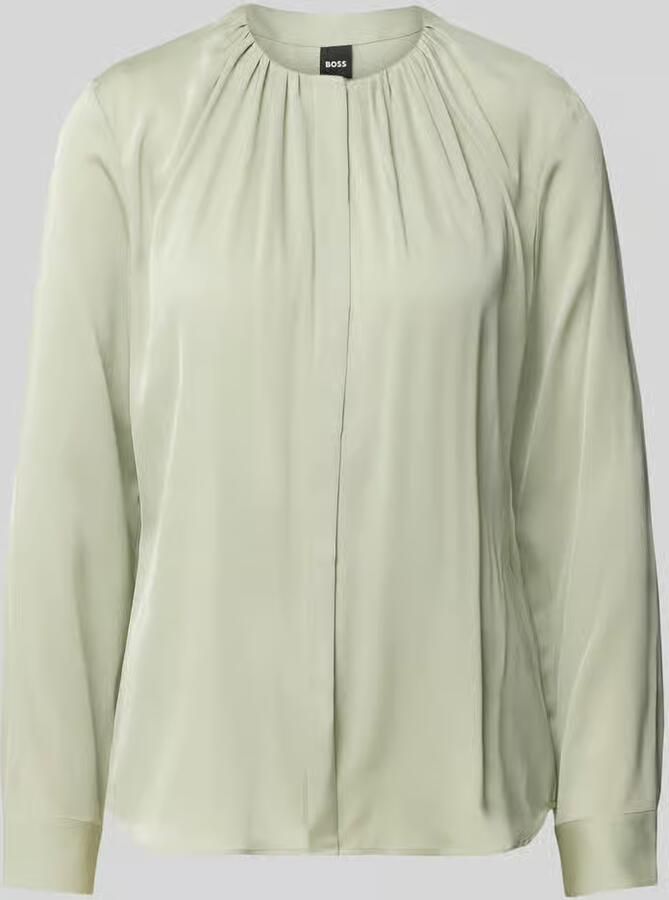 Boss Regular fit blouse met lange mouwen van zijdemix model 'Banorah'