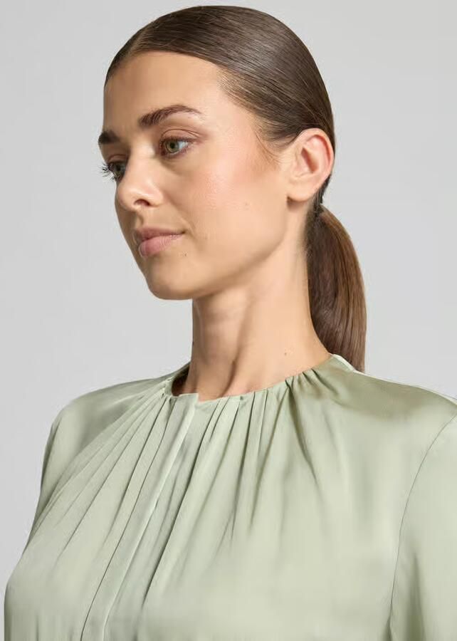 Boss Regular fit blouse met lange mouwen van zijdemix model 'Banorah' - Foto 2