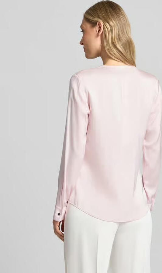 Boss Regular fit blouse met lange mouwen van zijdemix model 'BANORAH' - Foto 4