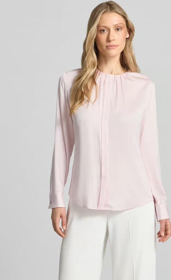 Boss Regular fit blouse met lange mouwen van zijdemix model 'BANORAH' - Foto 3