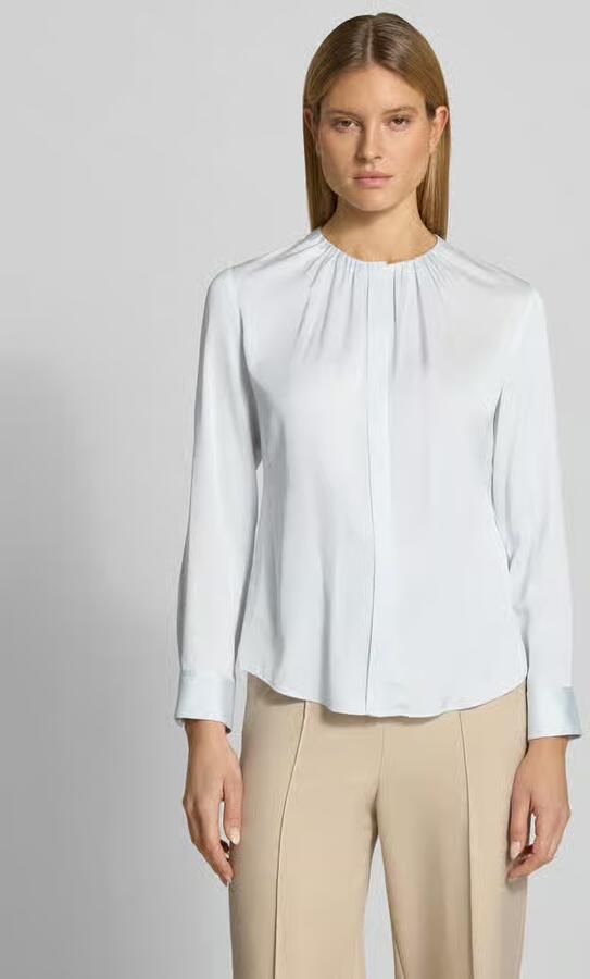 Boss Regular fit blouse met lange mouwen van zijdemix model 'BANORAH' - Foto 4