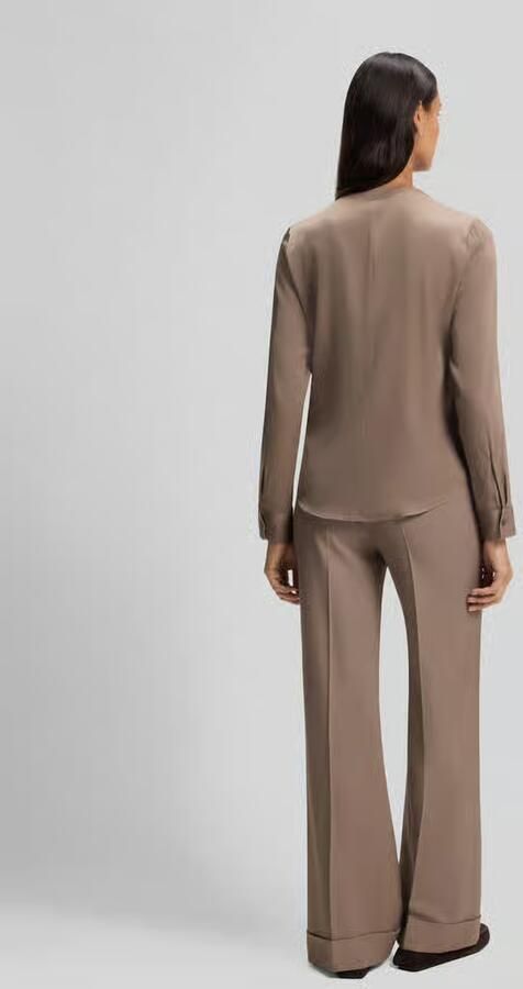 Boss Regular fit blouse met lange mouwen van zijdemix model 'Banorah' - Foto 2