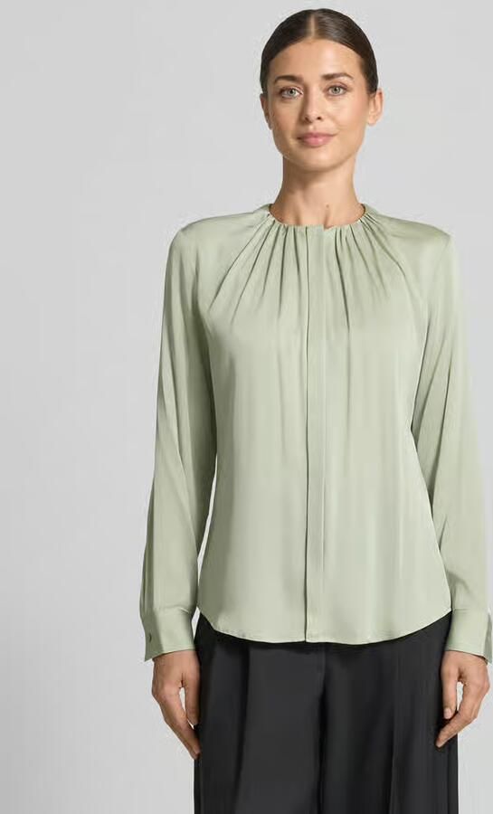 Boss Regular fit blouse met lange mouwen van zijdemix model 'Banorah' - Foto 2