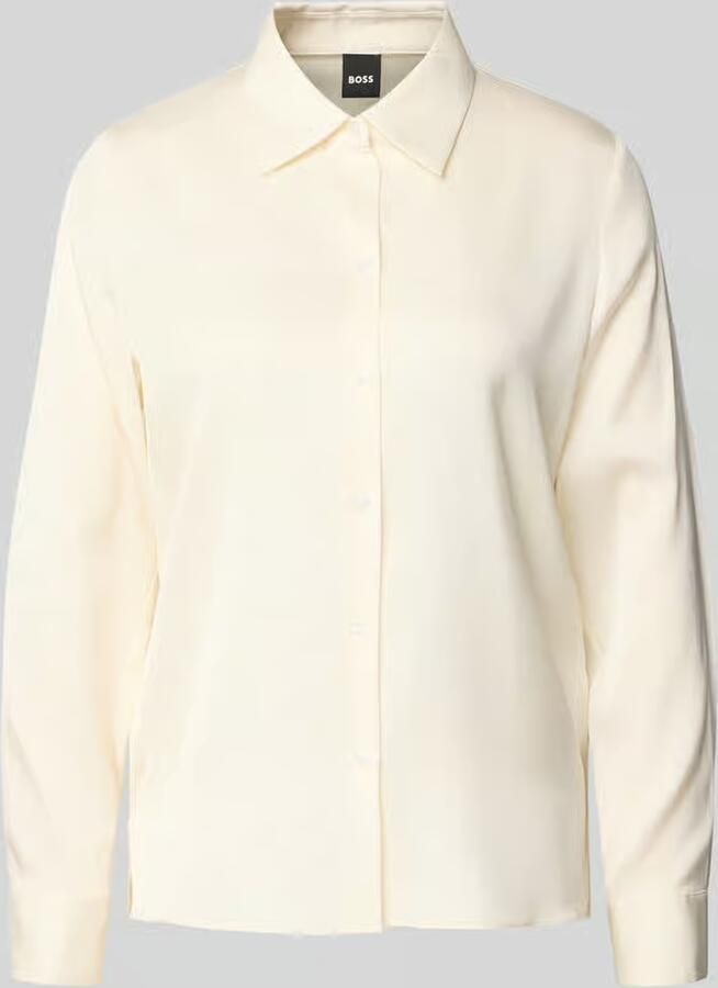Boss Regular fit blouse met lange mouwen van zijdemix model 'BONYA'