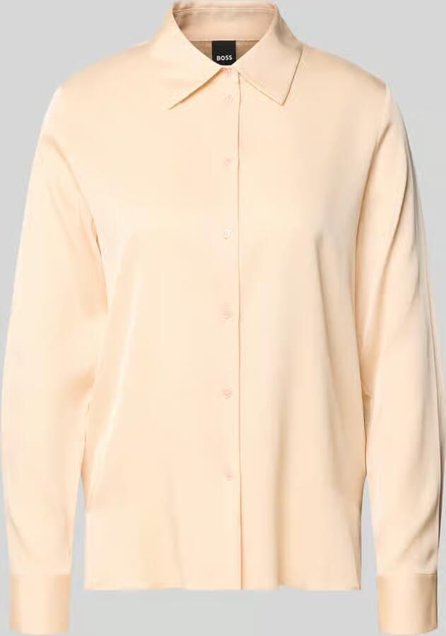 Boss Regular fit blouse met lange mouwen van zijdemix model 'BONYA'