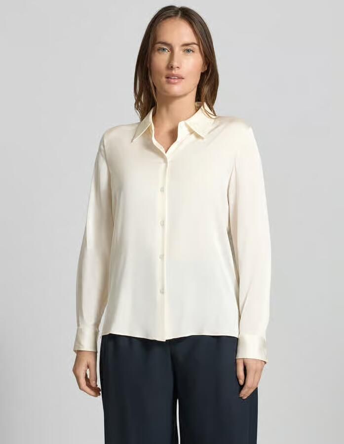 Boss Regular fit blouse met lange mouwen van zijdemix model 'BONYA' - Foto 2