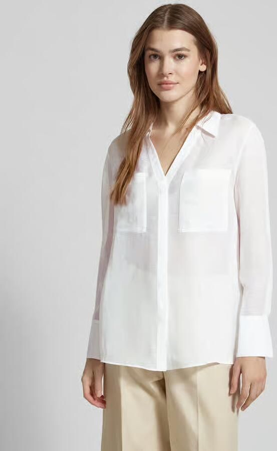 Boss Regular fit blouse van een mix van viscose en linnen model 'Bosala' - Foto 2