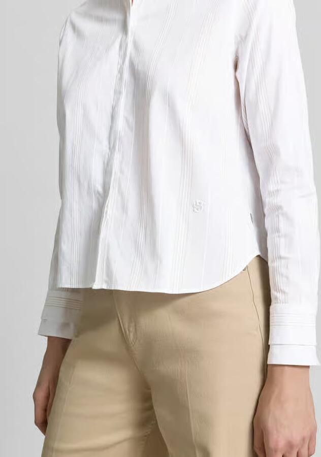 Boss regular fit blouse van puur katoen