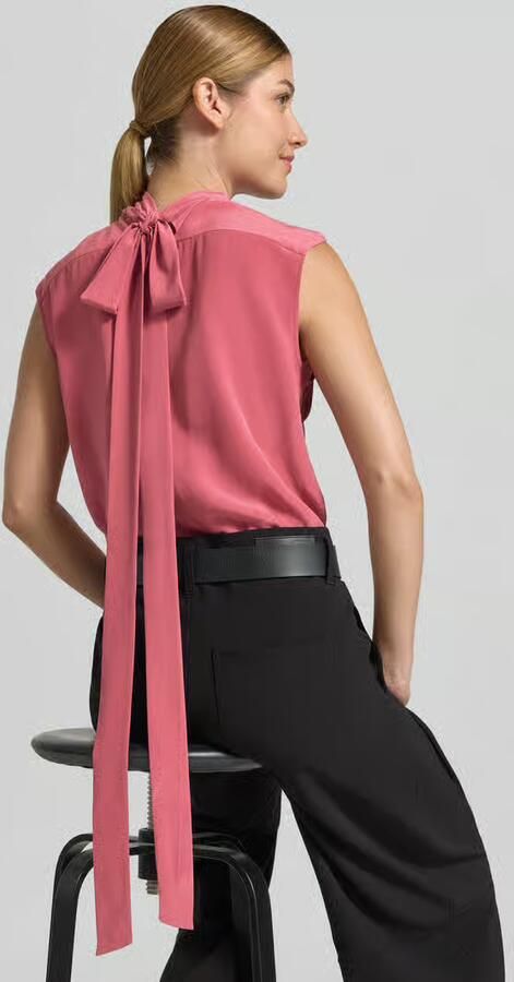 Boss Regular fit blousetop van pure zijde model 'Besei' - Foto 2