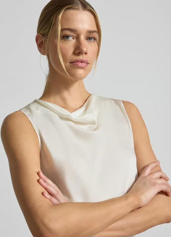 Boss regular fit blousetop van zijdemix model 'BELIDINA'
