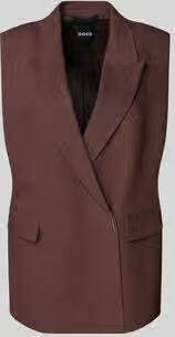 Boss regular fit bodywarmer van mix van linnen en viscose model 'JANKANIA'