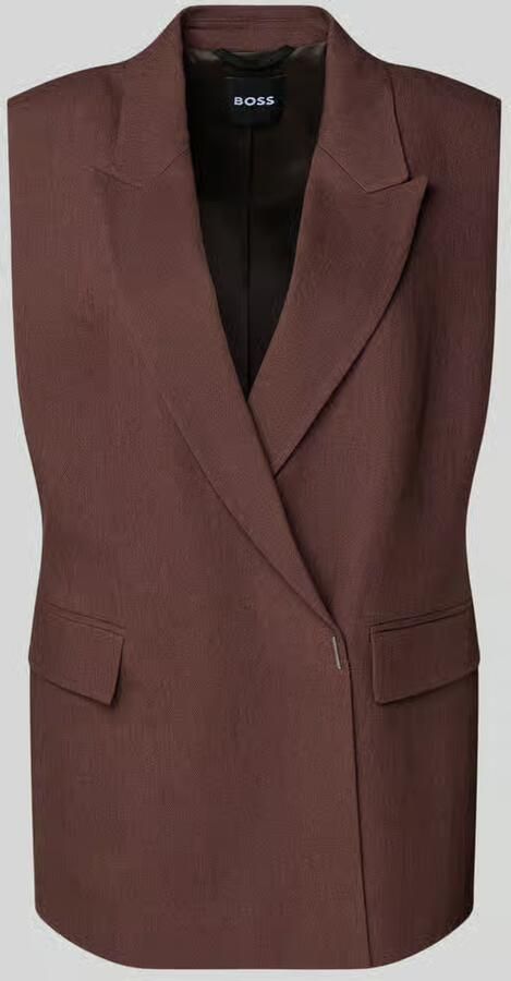 Boss regular fit bodywarmer van mix van linnen en viscose model 'JANKANIA' - Foto 2