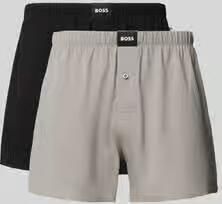 Boss regular fit boxershort van katoenmix model '2P JERSEY BOXER'