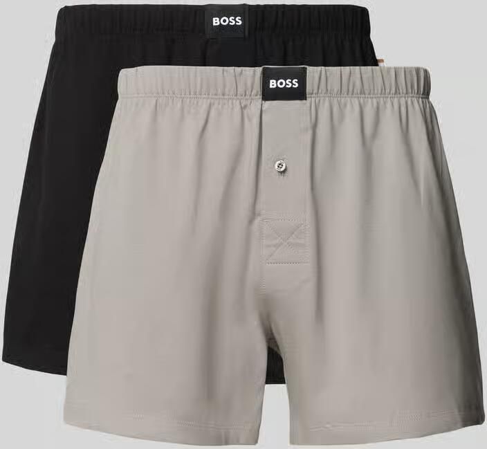 Boss regular fit boxershort van katoenmix model '2P JERSEY BOXER' - Foto 2