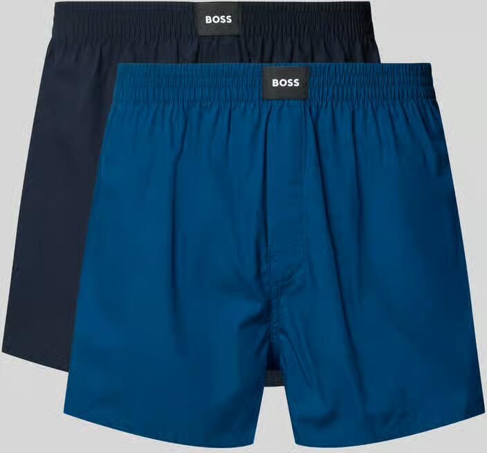 Boss Regular Fit boxershorts van puur katoen in set van 2