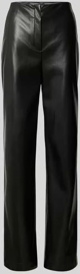 Boss Regular fit broek in leerlook met steekzakken opzij model 'TIMIRAS'