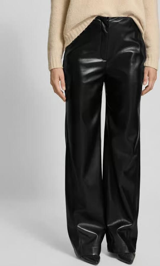 Boss Regular fit broek in leerlook met steekzakken opzij model 'TIMIRAS' - Foto 2