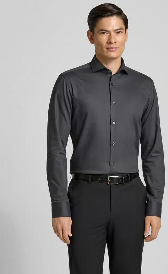 Boss Regular fit businesshemd van katoenmix model 'H-JOE-SPREAD' - Foto 4
