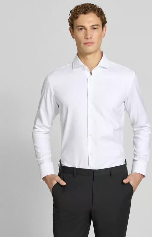 Boss Regular fit businesshemd van katoenmix model 'H-JOE-SPREAD' - Foto 3