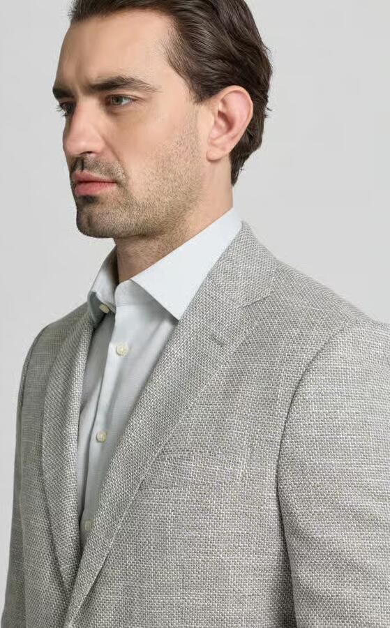 Boss Regular fit colbert van een mix van katoen en viscose met linnen model 'HUTSON' - Foto 2