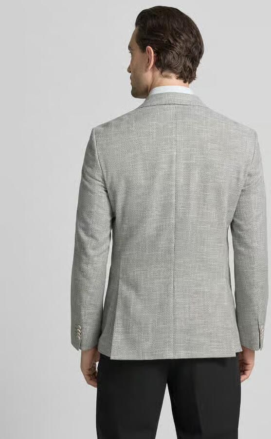 Boss Regular fit colbert van een mix van katoen en viscose met linnen model 'HUTSON' - Foto 3