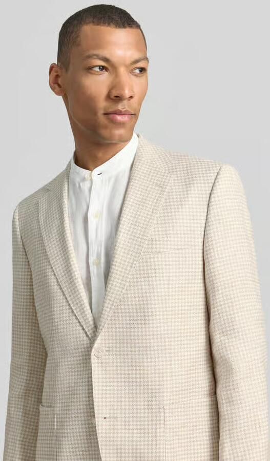 Boss regular fit colbert van linnen-mix met zijdege model 'H-JANSON-FL-261'