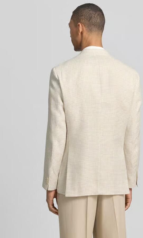 Boss regular fit colbert van linnen-mix met zijdege model 'H-JANSON-FL-261'
