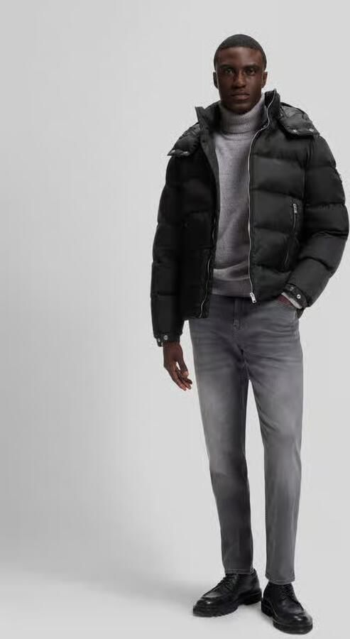 Boss Regular fit donsjack met afneembare capuchon - Foto 3