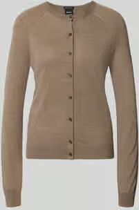Boss Regular fit gebreid jack van pure scheerwol model 'Fonami'