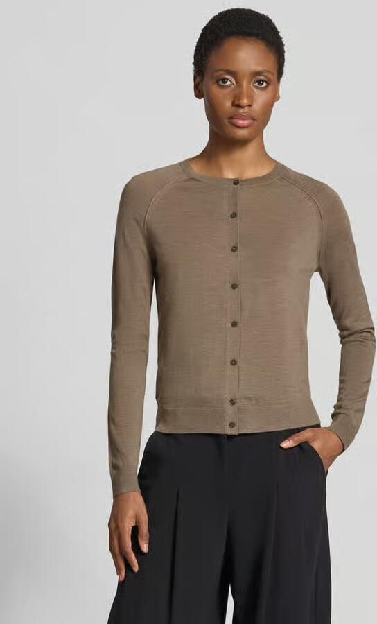 Boss Regular fit gebreid jack van pure scheerwol model 'Fonami' - Foto 3
