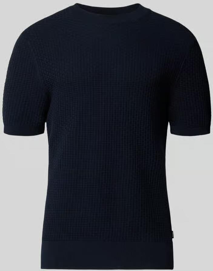 Boss regular fit gebreid shirt van zuiver katoen model 'H-NILTON'