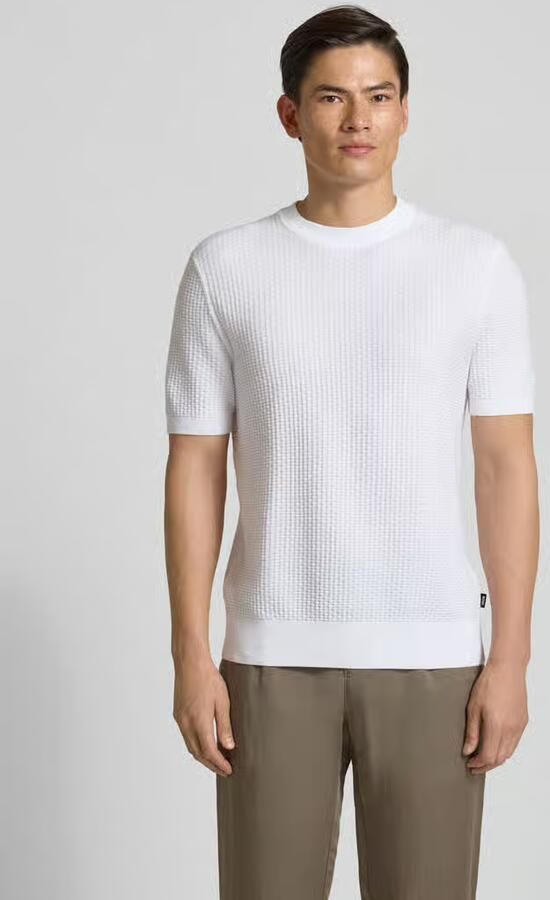 Boss regular fit gebreid shirt van zuiver katoen model 'H-NILTON' - Foto 3