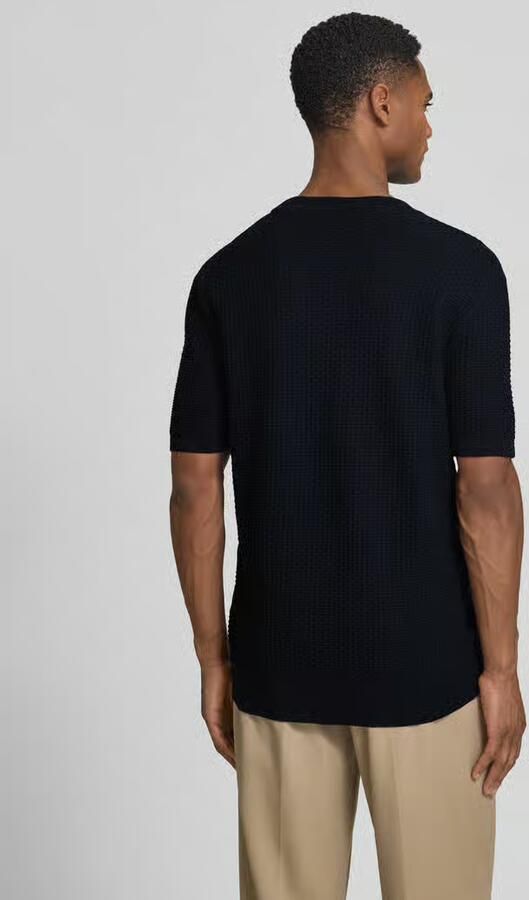 Boss regular fit gebreid shirt van zuiver katoen model 'H-NILTON' - Foto 3
