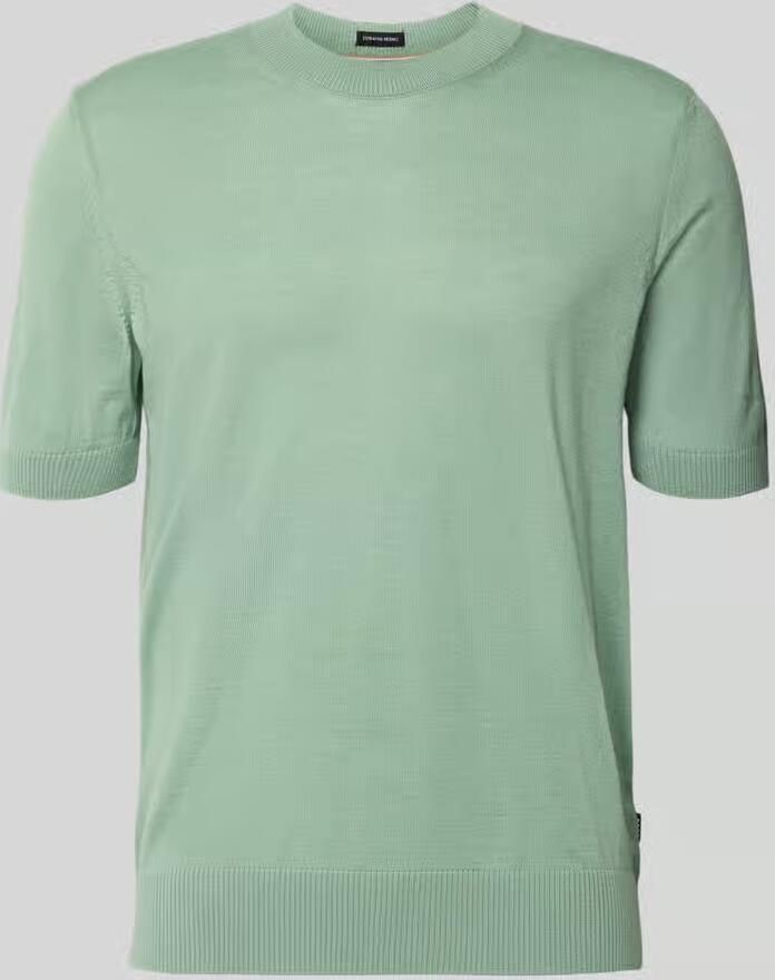 Boss Regular fit gebreid shirt van zuivere scheerwol model 'H-UMAURO'