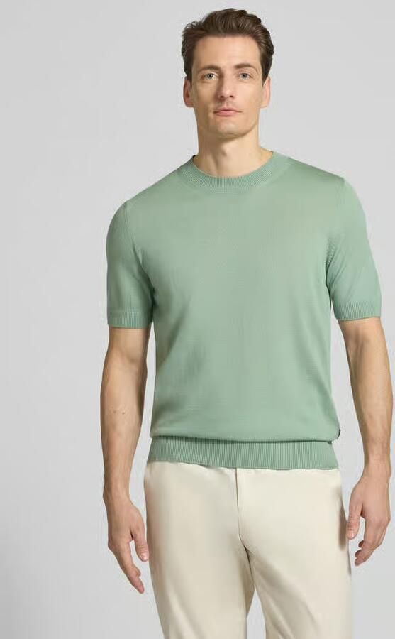 Boss Regular Fit gebreid shirt van zuivere scheerwol model 'H-UMAURO' - Foto 4