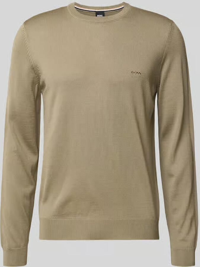 Boss Regular fit gebreide pullover van pure scheerwol model 'BOTTO'