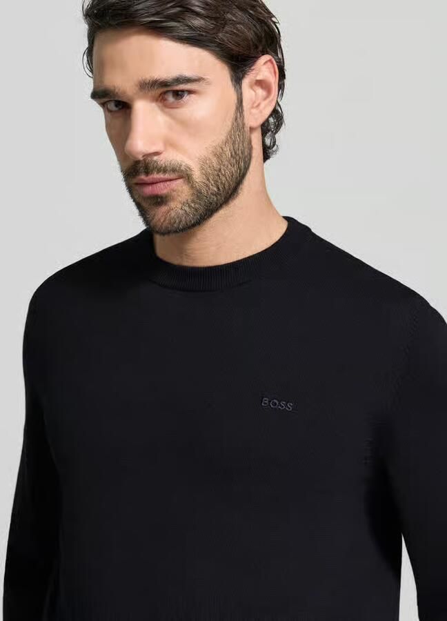 Boss Regular fit gebreide pullover van puur katoen model 'UPCAS' - Foto 2