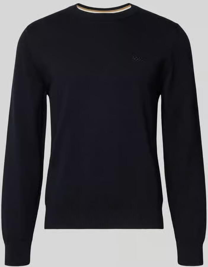 Boss Regular fit gebreide pullover van puur katoen model 'UPCAS'