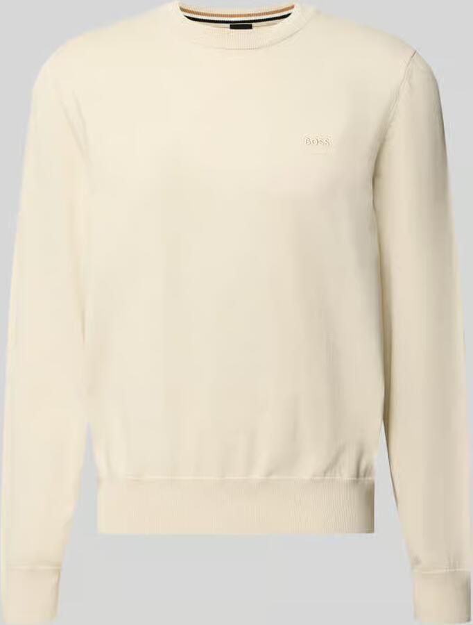 Boss Regular fit gebreide pullover van puur katoen model 'UPCAS'